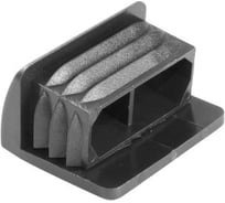 Опора наконечник пластиковая прямоугольная Миниворкс 20х40, внутренняя, серия MF, стенка 1.0-2.0 мм, черный, 10 шт. MF4020-01H