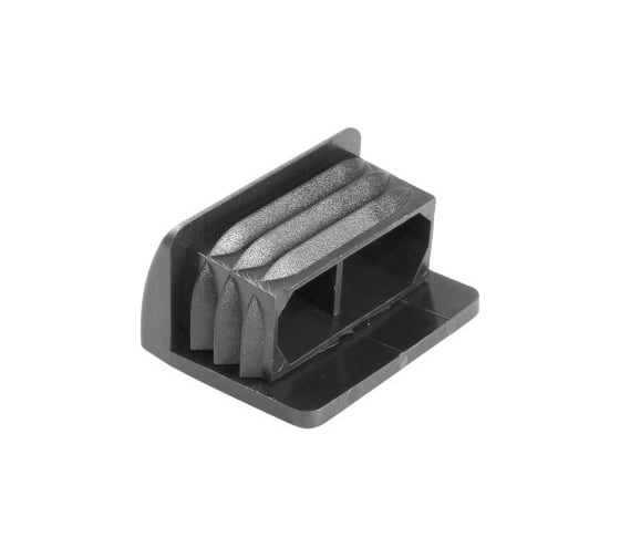 Опора наконечник пластиковая прямоугольная Миниворкс 20х40, внутренняя, серия MF, стенка 1.0-2.0 мм, черный, 10 шт. MF4020-01H 1