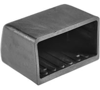 Опора наконечник пластиковая прямоугольная Миниворкс 25х50, наружная, черный, 10 шт. Н25-50ЧК