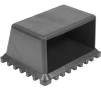 Опора наконечник прямоугольная Миниворкс 40х80, ПВХ, наружная, черный, 1 шт. Н40-80ЧБ