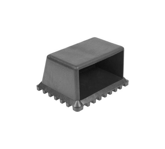 Опора наконечник прямоугольная Миниворкс 40х80, ПВХ, наружная, черный, 1 шт. Н40-80ЧБ 1