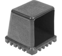 Опора наконечник прямоугольная Миниворкс 40х40, ПВХ, наружная, черный, 2 шт. Н40-40ЧБ