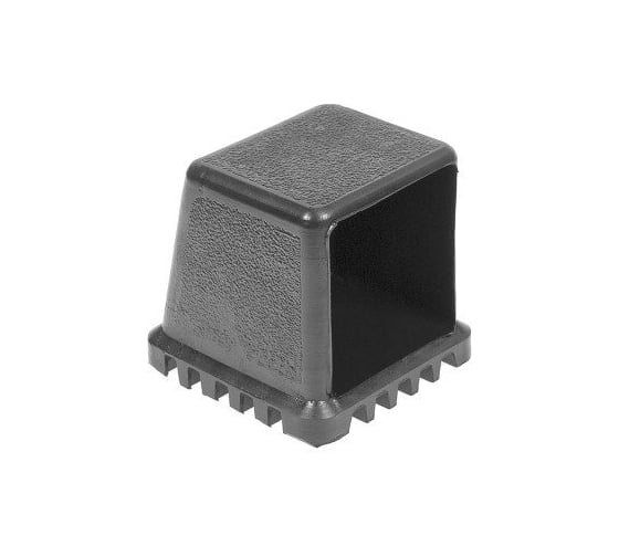 Опора наконечник прямоугольная Миниворкс 40х40, ПВХ, наружная, черный, 2 шт. Н40-40ЧБ 1