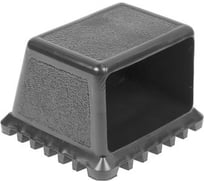 Опора наконечник прямоугольная Миниворкс 40х60, ПВХ, наружная, черный, 1 шт. Н40-60ЧБ