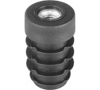 Заглушка пластиковая круглая Миниворкс Ø18, с металлической резьбой М8, стенка 0.8-1.2 мм, цвет белый –  (15 шт.) 18М8БС