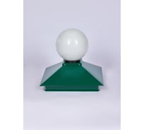 Металлический колпак на столб с фонарем ПРОФМЕТСТИЛЬ зеленый, RAL 6005 1122