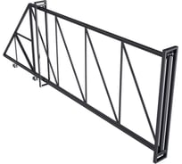 Ворота откатные для проема Русская Свая 4000х2000 мм, RAL 7024, открывание влево VO-4000-lv-7024