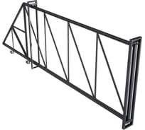 Ворота откатные для проема Русская Свая 4000х2000 мм, RAL 8017, открывание вправо VO-4000-pr-8017