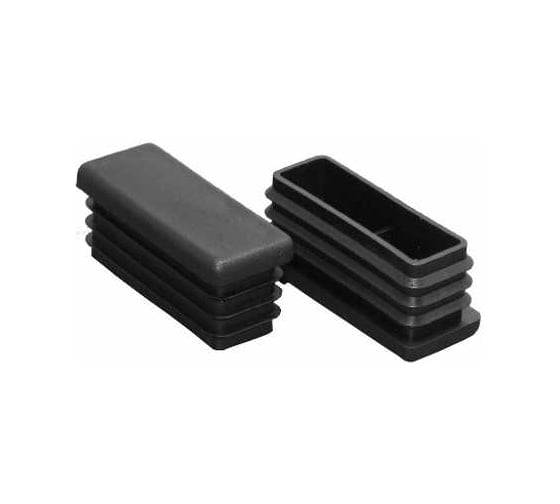 Заглушка ЦКИ Глобал 50х25 мм, черная, 25 шт. 23507