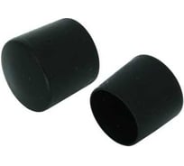 Заглушка ЦКИ Глобал диаметр 20 мм, наружная, черная, 100 шт. 31808