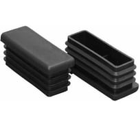 Заглушка ЦКИ Глобал 40х20 мм, черная, 25 шт. 23506