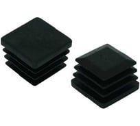 Заглушка ЦКИ Глобал 30х30 мм, черная, 50 шт. 12967