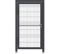 Калитка для проема Русская Свая ПРЕМИУМ c панелью 3D, 1000х2000мм, наружу, петли правые 7024 KAL-git-1000-pr-7024