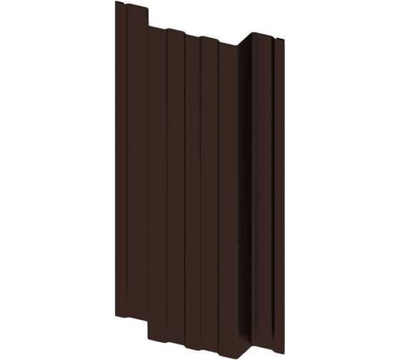 Штакетник П-образный двухсторонний skyddsystem металл, 1500 мм, 0,4 мм, RAL 8017, 20 шт в упак СС07238017