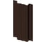 Штакетник П-образный односторонний skyddsystem металл, 1500 мм, 0,4 мм, RAL 8017, 20 шт в упак, СС07138017 1