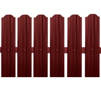 Металлический двухсторонний штакетник Металлика (вишневый; высота 1.8 м; 10 штук в упаковке) 1.8-3005/3005