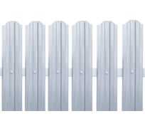 Металлический односторонний штакетник Металлика (белый; высота 1 м; 10 штук в упаковке) 1,2-9003 21200158