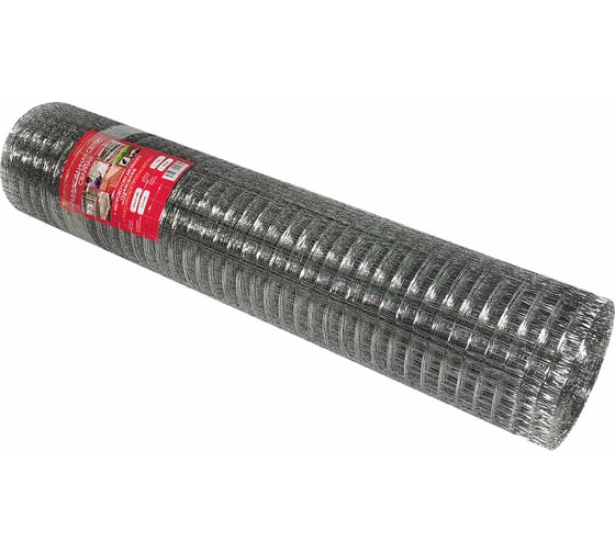 Сварная оцинкованная сетка КБР Ø 0.8 мм, ячейка 25x25 мм, 1x25 м KBR25250825ZNA