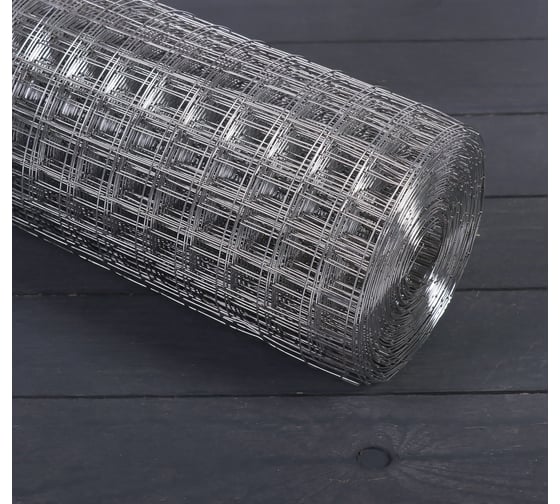 Сварная оцинкованная сетка СИМАЛЕНД 1.2x10 м, ячейка 25x25 мм, 1 мм, металл 4871445