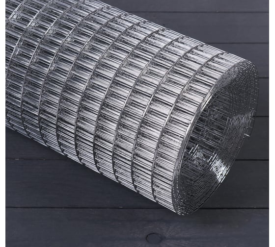 Сварная оцинкованная сетка СИМАЛЕНД 1x10 м, ячейка 25x12.5 мм, 1 мм, металл 4871453