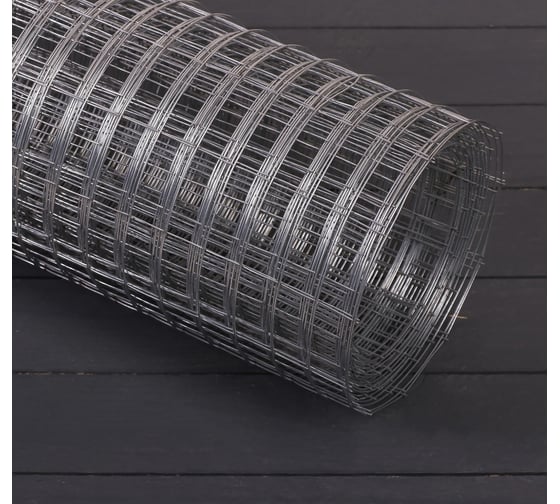 Сварная оцинкованная сетка СИМАЛЕНД 1x10 м, ячейка 25x50 мм, 1.2 мм, металл 4871454