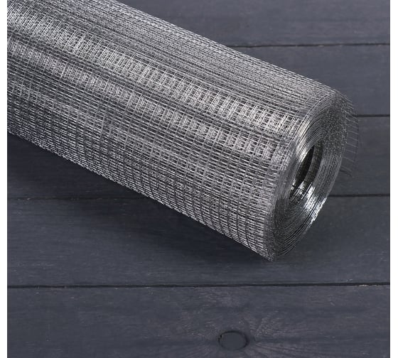 Сварная оцинкованная сетка СИМАЛЕНД 1x10 м, ячейка 6x6 мм, 0.4 мм, металл 4871436