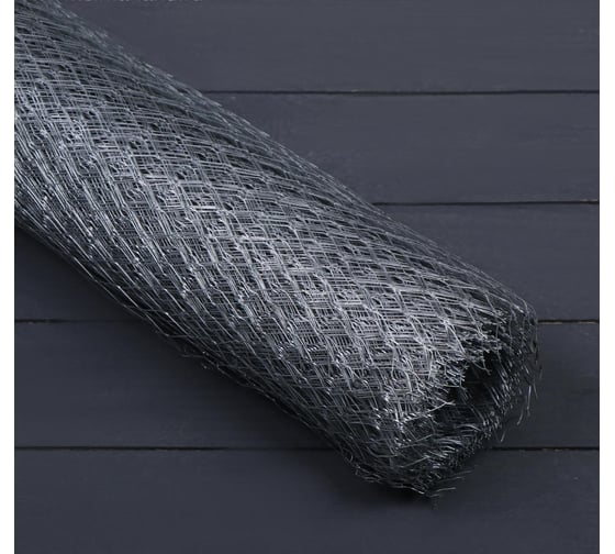 Оцинкованная мягкая сетка СИМАЛЕНД ЦПВС 1x10 м, ячейка 10x10 мм 5538220