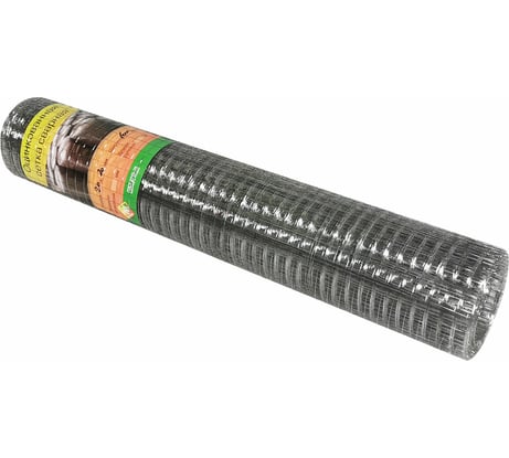 Сварная оцинкованная сетка Кордленд 0.6 мм, ячейка 20x20 мм, 1x25 м SVA-00008