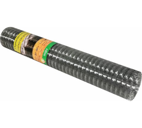 Сварная оцинкованная сетка Кордленд Ø 0.6мм, ячейка 25x25мм, 1x25м SVA-00012