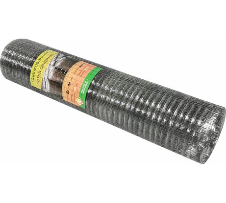 Сварная оцинкованная сетка Кордленд Ø 0.8мм, ячейка 20x20мм, 1x25м SVA-00009