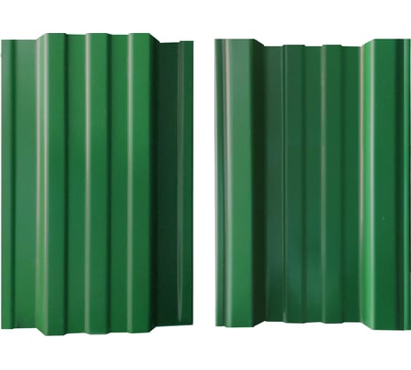 Металлический штакетник двусторонний прямой ВОЛЯ (20 шт, RAL 6005, зеленый мох, 1,8 м) ШТ-037