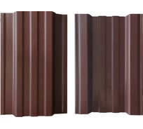 Металлический штакетник двусторонний прямой ВОЛЯ (20 шт, RAL 8017, Шоколад, 1,8 м) ШТ-039