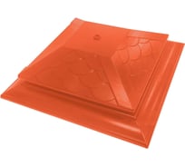 Колпак на столб забора под фонарь ООО ТК "Титан" Тетто Элит Чешуя (513x385 мм; кирпич) 535617ЧКЭ