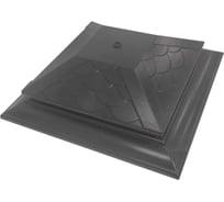 Колпак на столб забора под фонарь ООО ТК "Титан" Тетто Элит Чешуя (513x385 мм; черный) 535617ЧЧЭ