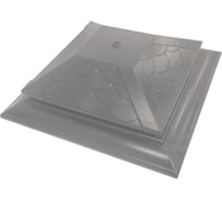 Колпак на столб забора под фонарь ООО ТК "Титан" Тетто Элит Чешуя (513x513 мм; графит) 565617ЧГЭ