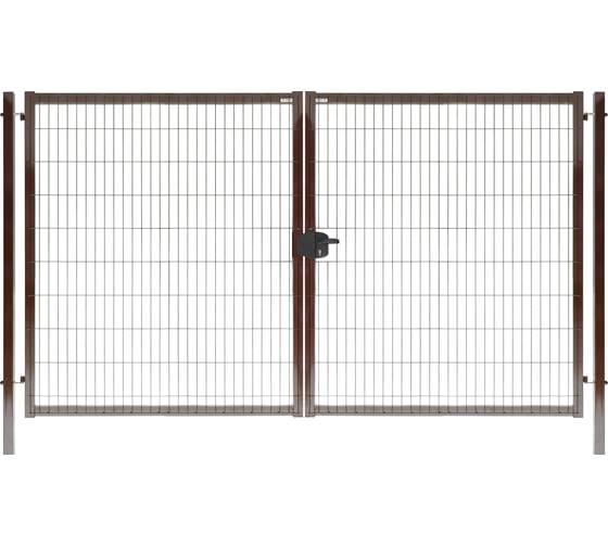 Ворота Grand Line Medium Lock 2.03x3.5 м, коричневый RAL 8017 197675