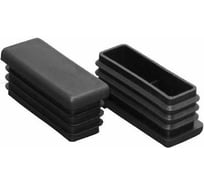 Заглушка ЦКИ 80х40 мм, черная, 20 шт. 26439