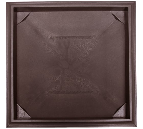 Колпак ППК на заборный столб 1.5x1.5 кирпича Neoкомпозит Гибкая черепица, 390x390x43 мм, коричневый КЗ-390 ГЧ К