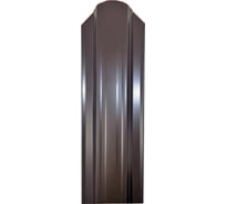 Металлический штакетник ТАВРОС полукруглый, 0.45х118х1800 мм, полиэстер, глянец, RAL 8017 шоколадно-коричневый, односторонний 4003173