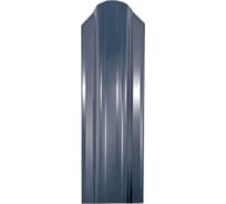 Металлический штакетник ТАВРОС полукруглый, 0.45х118х1800 мм, полиэстер, глянец, RAL 7024, графитовый серый, двухсторонний 4003347