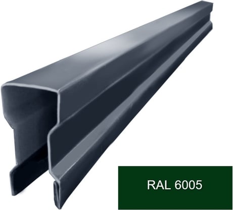 Заборная планка ТАВРОС 0.4х15х2000 мм, полиэстер, глянец, RAL 6005 зеленый мох 2000564