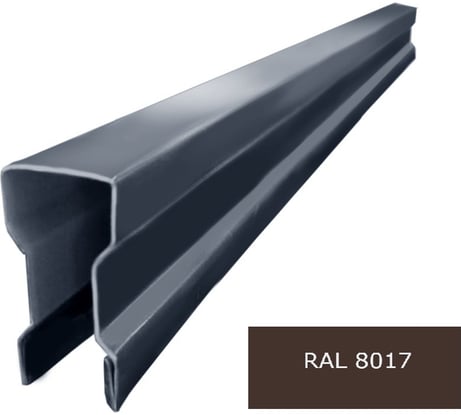 Заборная планка ТАВРОС 0.4х15х2000 мм, полиэстер, глянец, RAL 8017 шоколадно-коричневый 2000566