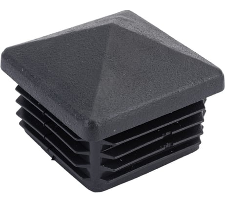 Заглушка внутренняя для трубы Tech-Krep/Zitar 60x60 мм домик, черн.пластик, (4 шт) - пакет 155032