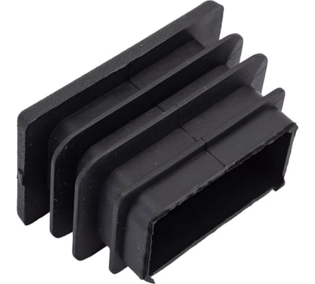 Заглушка внутренняя для трубы Tech-Krep/Zitar 25x40 мм, черн.пластик, (4 шт) - пакет 155037