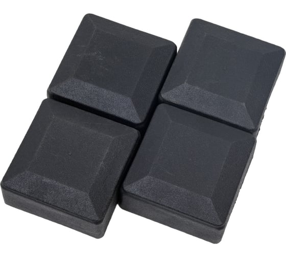 Заглушка наружная для трубы Tech-Krep/Zitar 60x60 мм, черн.пластик, (4 шт) - пакет 155033