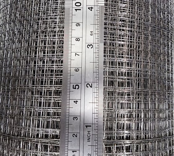 Сварная оцинкованная сетка КБР диаметр проволоки 0.6мм, ячейка 6x6 мм, 1-10м KBR06060610ZNA