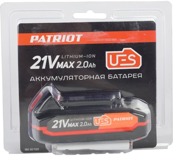 Аккумулятор BR 21VMax Pro UES (21 В; 2 А*ч; Li-ion) PATRIOT 180301120