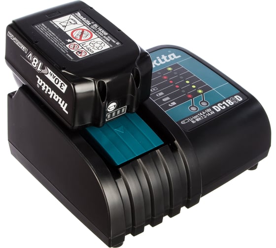 Аккумулятор BL1830B (18В, 3.0 Ач, Li-Ion)+зарядное устройство DC18SD Makita 191A23-6