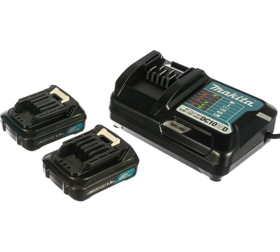 Аккумулятор BL1016 +зарядное устройство DC10WD (12В, 1.5Ач, Li-ion, MakPac) Makita 197644-6