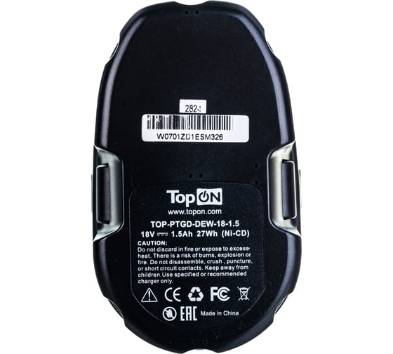 Аккумулятор для электроинструмента Black & Decker (Ni-Сd, 18В, 1.5Ач) TopON PN: A9268 TOP-PTGD-BD-18